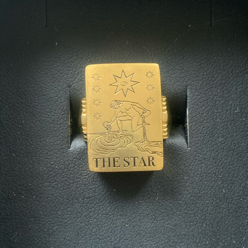 VERAMEAT The Star Tarot Card Signet Ring